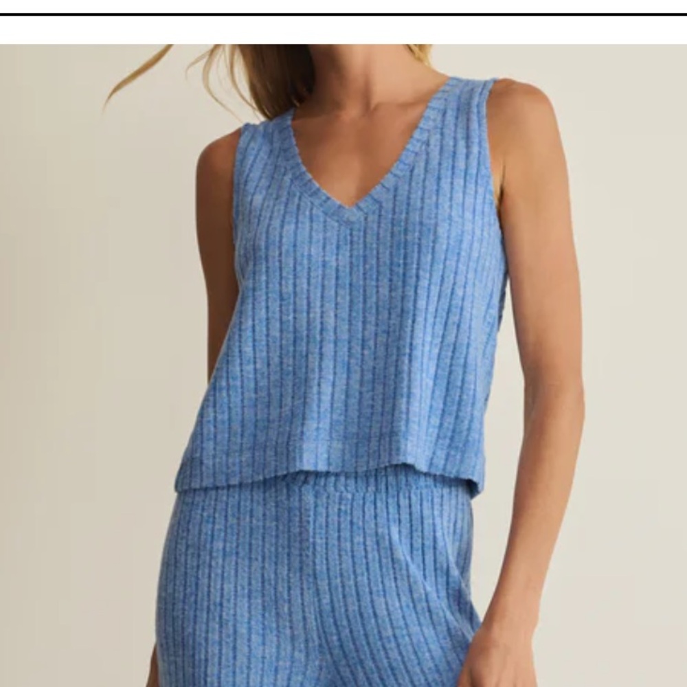 Z supply SLOANE V-NECK RIB TANK